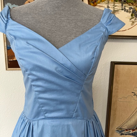 Priscilla of Boston RARE blue cotton sun dress vintage - Picture 2 of 5